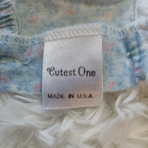 Vintage Infant Blouse Size 6-9 Months EUC Floral Design Lace Ribbon Detail USA - Picture 5 of 6
